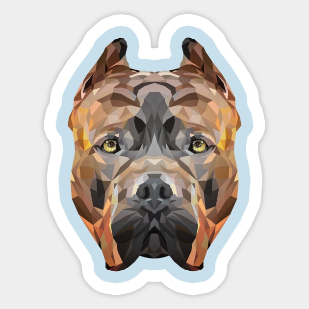 Pit bull Sticker by DmitryPayvinart